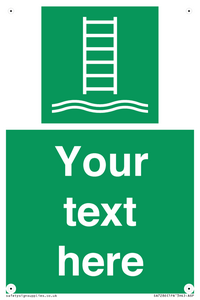 Custom sign safe condition Embarkation ladder